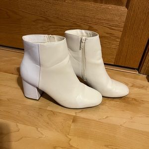 Size 8 white booties